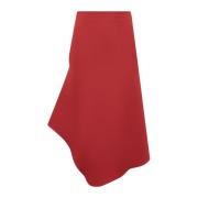 Wave Skirt - Stijlvol en Trendy Calcaterra , Red , Dames