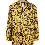 Barok Patroon Zijden Shirt Versace , Multicolor , Heren