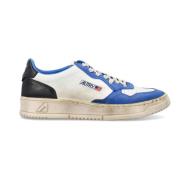 Witte/Royal Leren Sneakers - Aw23 Autry , White , Heren