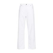 Wijde Twill Broek Haikure , White , Dames