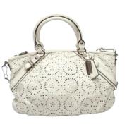 Pre-owned Leather handbags Coach Pre-owned , White , Dames