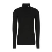 Zwarte Stretch Viscose Coltrui Shirt Ambush , Black , Heren