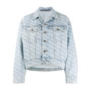 Logo-Print Denim Jack Alexander Wang , Blue , Dames