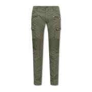 Cargo Broek met Contrast Logo Print Balmain , Green , Heren