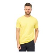 Gele Regular Fit T-shirt met Rubberen Logo Hugo Boss , Yellow , Heren