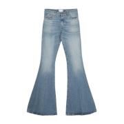 Versleten Wide Leg Denim Jeans Haikure , Blue , Dames