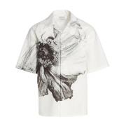 Korte mouwen overhemd met knoopsluiting Alexander McQueen , White , He...