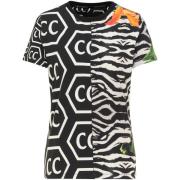 Veelzijdig Damen T-Shirt met Tropische Artworks Carlo Colucci , Black ...