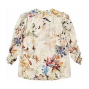 Feminine Blouse met Ruches Munthe , Multicolor , Dames