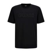 Organisch Katoenen 3D Logo T-Shirt - Zwart Guess , Black , Heren