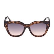 Oversized Vierkante Zonnebril met Rookgrijze Lens Max & Co , Brown , D...