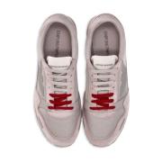 Beige Sneakers met Roze Panel Design Emporio Armani , Multicolor , Her...
