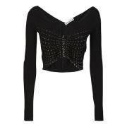 Zwarte longsleeve top Paco Rabanne , Black , Dames