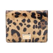 Leren portemonnee met dierenprint Dolce & Gabbana , Beige , Dames