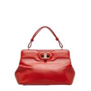 Pre-owned Leather handbags Bvlgari Vintage , Red , Dames