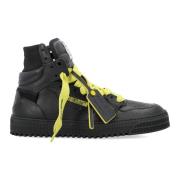 Zwarte Gele High Top Sneakers Off White , Black , Heren