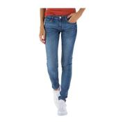 Annette Skinny Jeans in Medium Blauw Denim Guess , Blue , Dames