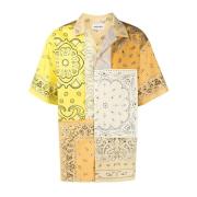 Gele Bandana Print Overhemd Kenzo , Yellow , Heren