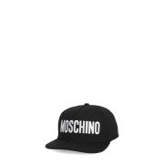 Zwarte baseballpet met contrasterend logo Moschino , Black , Heren