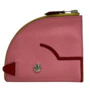 Pre-owned Leather wallets Hermès Vintage , Pink , Dames