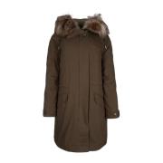 Stijlvolle Cappotto Jas Yves Salomon , Brown , Dames