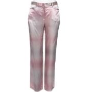 Pre-owned Silk bottoms Armani Pre-owned , Pink , Dames