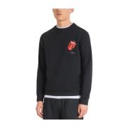 Moderne Urban Sweatshirt met Rolling Stones Logo Antony Morato , Black...