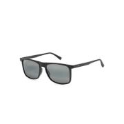 Makamae 619-02 Matte Black Sunglasses Maui Jim , Black , Unisex