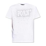 T-shirt met sprankelende kristallen Dsquared2 , White , Heren