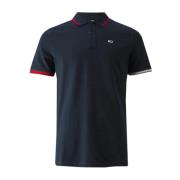 Slim Fit Flag Cuffs Polo Tommy Hilfiger , Blue , Heren