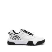 Witte Sneakers met Korrelig Leer Just Cavalli , White , Heren