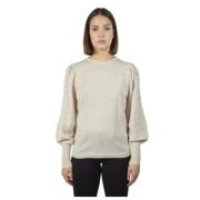Dames Acryl Jersey Only , Beige , Dames