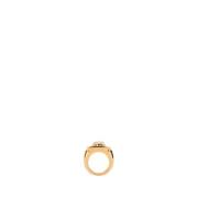 Medusa Gouden Metalen Ring Versace , Yellow , Dames