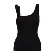 Geribbelde tanktop Versace Jeans Couture , Black , Dames