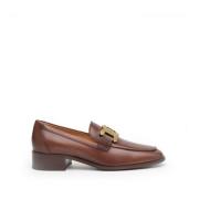 Bruine Leren Loafer Tod's , Brown , Dames