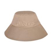 Verstelbare bucket hoed met tonale logo JW Anderson , Beige , Dames