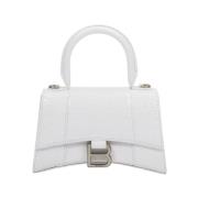 Witte Krokodil Top Handle Tas - Elegant en Verfijnd Balenciaga , White...