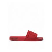 Rode rubberen instappers Dolce & Gabbana , Red , Heren