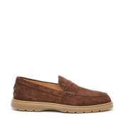 Bruine Suède Mocassin Tod's , Brown , Heren