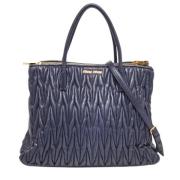 Pre-owned Leather shoulder-bags Miu Miu Pre-owned , Blue , Dames