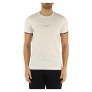 Slim Fit Katoenen T-shirt met Logo Tommy Hilfiger , White , Heren