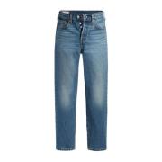 Vintage-geïnspireerde Cropped Jeans Levi's , Blue , Dames