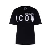 Stijlvol T-Shirt Dsquared2 , Black , Dames