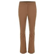 Elastische Basisbroek met Zakken DNM Pure , Brown , Dames