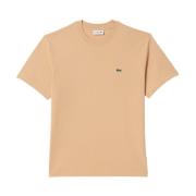 Iconisch Minimalistisch T-Shirt Lacoste , Beige , Heren