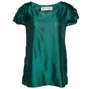 Pre-owned Satin tops Marni Pre-owned , Green , Dames
