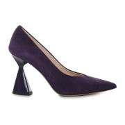 Bordeaux Suede Hak Decolleté Alchimia , Purple , Dames