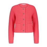 Danelle  Vest Red Button , Pink , Dames