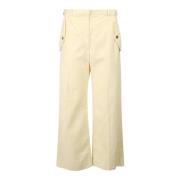 Wijduitlopende cropped broek Kenzo , Beige , Dames