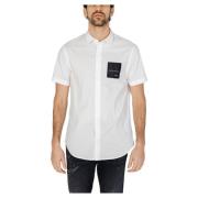 Heren korte mouw overhemd Armani Exchange , White , Heren